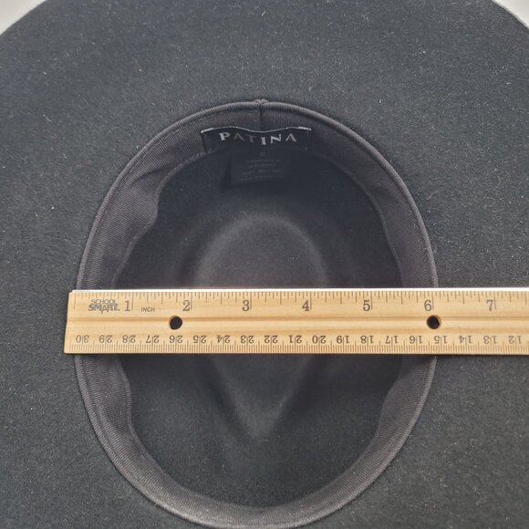 Patina Women's Black Wool Felt Handcrafted Hat Size Small - Picture 7 of 10